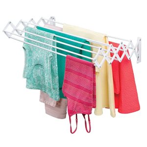 Wall dryer mDesign metal clothes rack, extendable