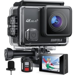 Vanntett kamera Surfola Action Cam 4K undervannskamera