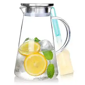 Wasserkaraffe susteas 2 0 liter 70 unzen glas krug mit deckel
