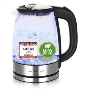 Wasserkocher emerio wk 119988 glas 1 7 liter 2200 watt led