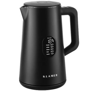 Kettle KLAMER stainless steel with temperature adjustment