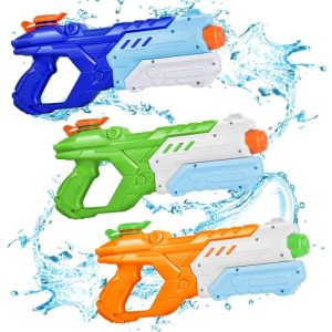 Vodní pistole Quanquer pro děti, balení 3 ks vodních stříkacích pistolí