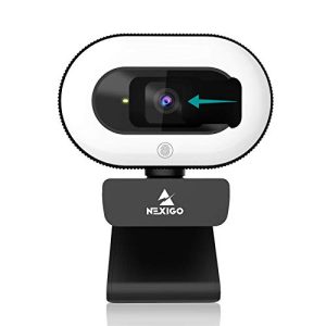 Webcam NexiGo StreamCam N930E, 1080P con anillo de luz