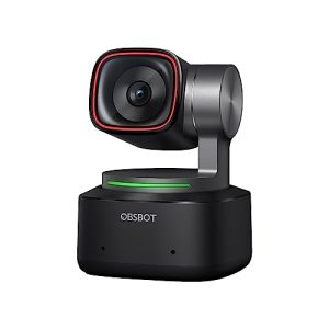 Webcam OBSBOT Tiny 2, PTZ 4K com rastreamento AI, controle de voz