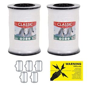Electric fence VOSS.farming tape 40mm Classic 8 x 0,16 NIRO, white