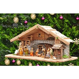 Christmas nativity scene BTV large with fountain + decoration, approx. 60 cm