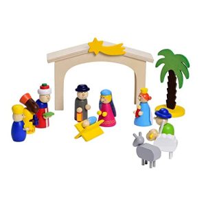 Belén navideño ewtshop ® belén de juguete con 10 figuras