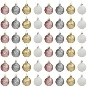 Weihnachtskugeln belle vous 48 stueck 4cm christbaumkugeln
