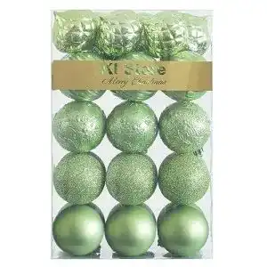 Weihnachtskugeln busybee 30 stuecke 6cm macarons mintgruen