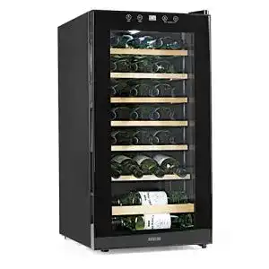 Weinkuehlschrank n8werk fuer bis zu 28 flaschen wein leise