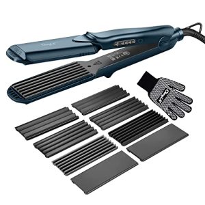 Wave iron CkeyiN crepe iron for hair, 4 in 1 hair straightener