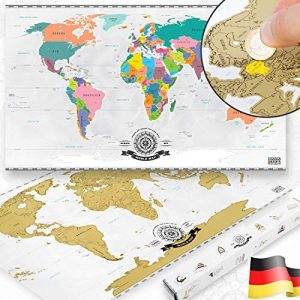 Weltkarte zum Rubbeln GOODS+GADGETS Scrape off world map