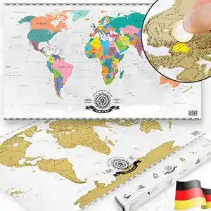Weltkarte zum rubbeln goodsgadgets scrape off world map