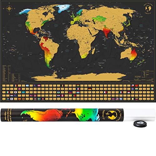 Weltkarte zum Rubbeln SCRATCH IT Rubbel Landkarte Poster XXL