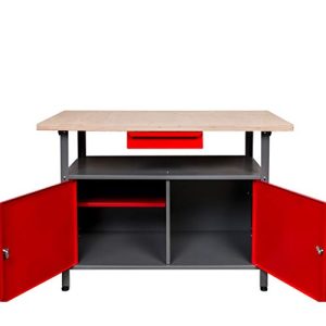 Metal workbench Kreher with 30 mm plywood top