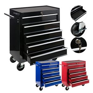 Arebos workshop trolley with 5 compartments, centrally lockable