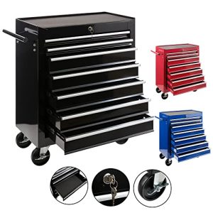 Arebos workshop trolley with 7 compartments, centrally lockable