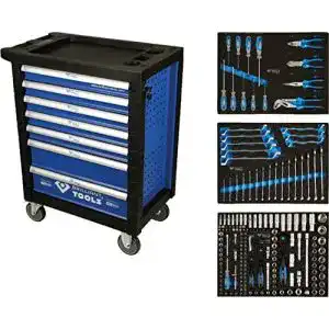 Werkstattwagen brilliant tools bt153207 mit 7 schubladen