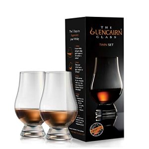 Vaso de whisky Glencarin Crystal Glencairn vasos de whisky en un juego de 2