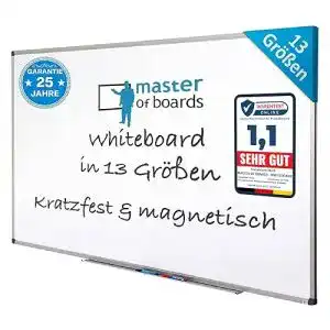 Whiteboard master of boards mob magnetisch 45x30cm