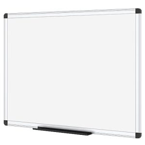 Tableau blanc VIZ-PRO – avec cadre en aluminium, magnétique – 100 x 80 cm
