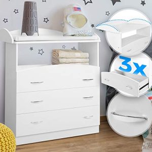 Changing table Infantastic ® including 3 large drawers and compartment