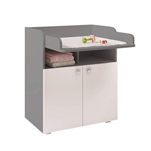 Changing table Polini Kids Baby changing table grey-white foldable