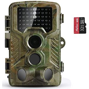 Câmera de vida selvagem Coolife 21MP com detector de movimento, visão noturna IP67