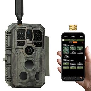 GardePro X50 4G LTE wildlife camera with SIM card and app, 32MP
