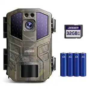 Wildkamera izeeker 4k 48mp 30fps mit bewegungsmelder