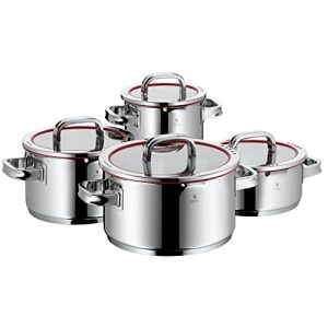 WMF set de casseroles WMF Fonction 4 induction 4 pièces, couvercle en verre