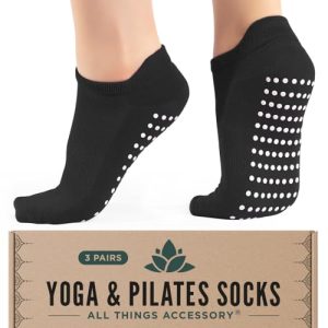 All Things Accesorio ATA Calcetines de Yoga Mujer 3 Pares