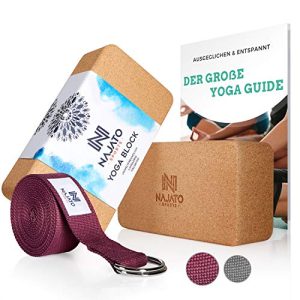 Yogablock NAJATO Sports Yoga Block Kork 2er Set