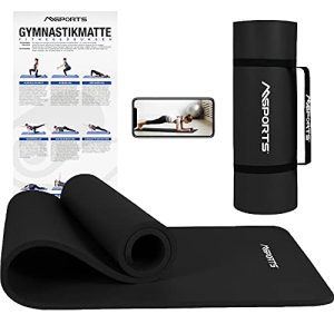 Yoga mat MSPORTS Premium gymnastics mat incl. carrying strap