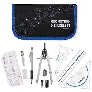 Zirkel dynatech set geometrieset 12 teilig geodreieck parabel