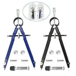 Zirkel perfetsell 2 stueck set metall schwarz blau schnellverstell