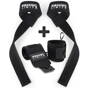 BREAKING LIMITS lifting aids set consisting of lifting straps & wrist wraps