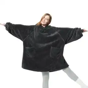 Aermeldecke bedsure hoodie decke mit aermeln deckenpullover