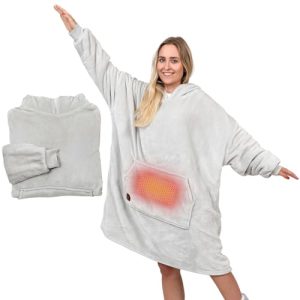 manta de manga NorthHeat con capucha calefactable y acogedora | esponjoso