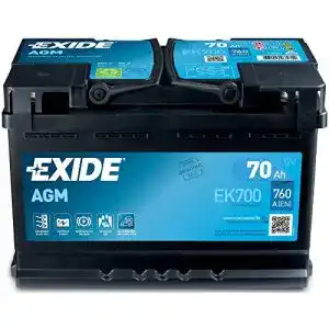Agm batterie exide 096 agm autobatterie 70 ah agm700 ek700