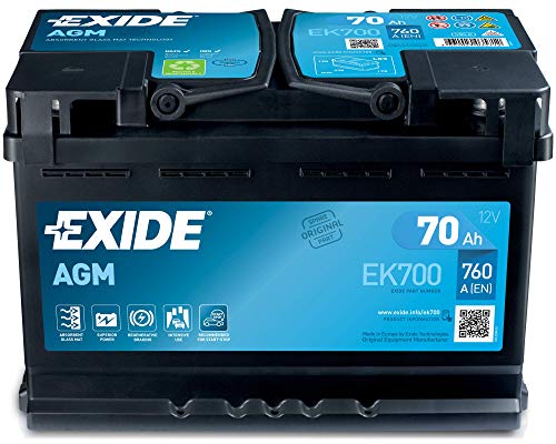 AGM-Batterie Exide 096 AGM Autobatterie, 70 Ah, AGM700 EK700