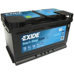 AGM batteri Exide EK800 bilbatteri/autobatteri 12V 80Ah