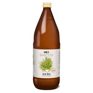 Suco de Aloe Vera Wild Baboon Suco de Aloe Vera orgânico, 100% suco direto