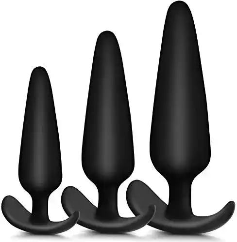 Funejoy Premium Analplug Set aus Silikon – Klein, Medium, Groß