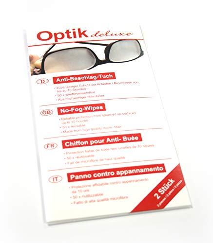 Antibeschlag Tücher Optik- Deluxe Antibeschlagtuch für Brillen