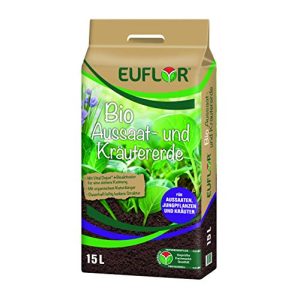 Solo de cultivo Euflor 15 L solo orgânico para sementes e ervas, fino