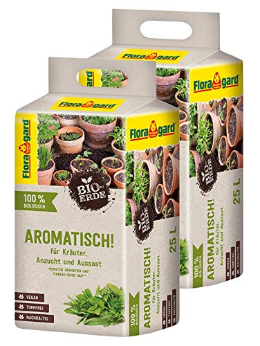 Growing soil Floragard organic soil aromatic 2×25 liters