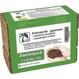 Anzuchterde humusziegel 18 l kokoserde 2 x 650g blumenerde