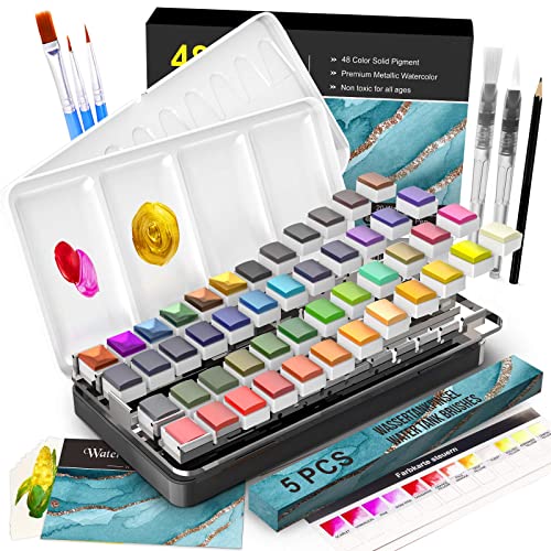 Watercolor paints RATEL set, premium box, 48 colors