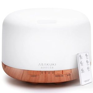Diffuseur d'arômes ASAKUKI 500ml, diffuseur d'aromathérapie à ultrasons